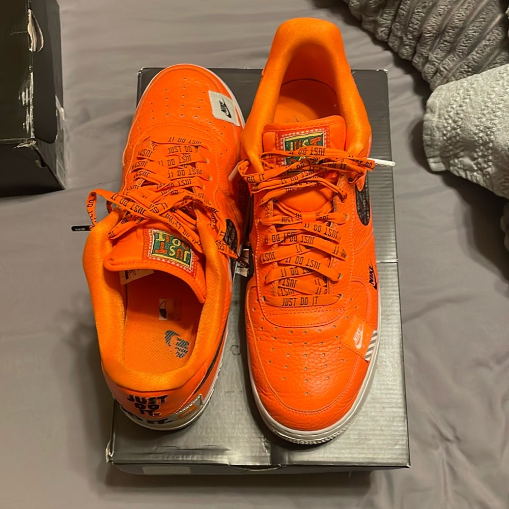 Nike “Just Do It” Total Orange Air Force Ones